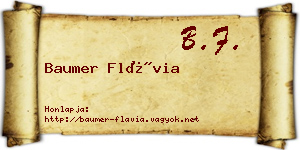 Baumer Flávia névjegykártya